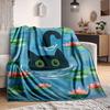 1pc Cat Pond Lightweight Flannel Blanket, Comfortable and Warm Blanket, for Office and Camping Sofa Bed, Livingroom014