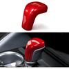 No Adhesive Car Gear Shift Knob Cover for Toyota Camry 2018-2025 for Corolla 2019-2025 ABS Interior Shell Insert Decoration Protector (Red)