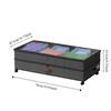 Double Layer Dividers Under Bed Storage Box with Wheels Clear Lids Organizer Bins Dustproof Foldable Storage Rack Clothes Shoes