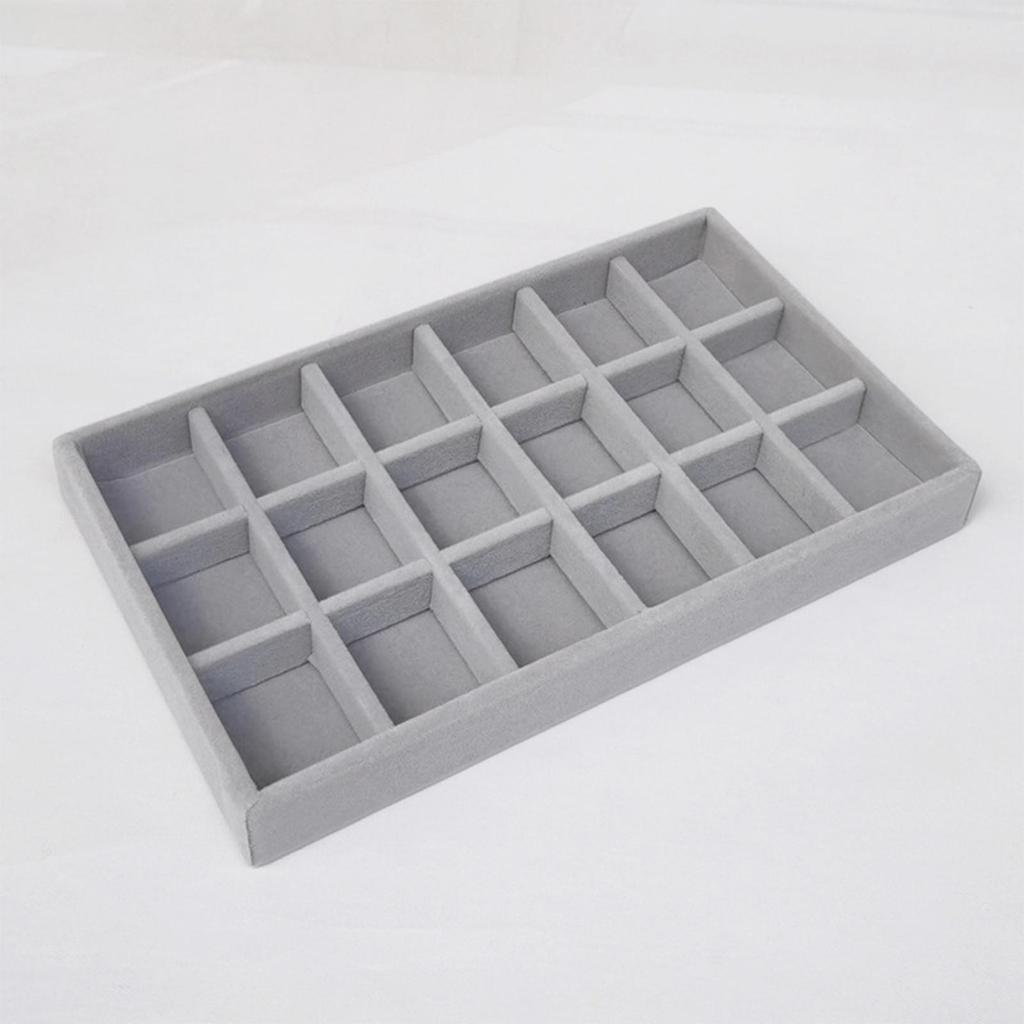4 Pieces Jewelry Tray Organizer, Insert Divider Durable Storage Container Display Trays for Day Gift