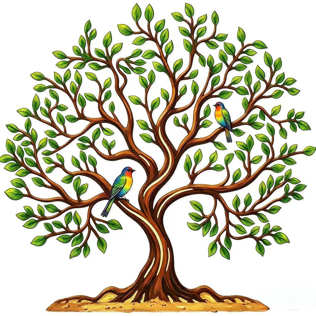 Tree of Life Metal Wall Art: Creative Bird Design for Bedroom or Living Room Décor