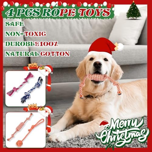 Kapetgo Puppy Toys for Dogs 8 Weeks and Up, Interactive Rope Toys, Durable Chew Toys, Blue Unicorn, 10 Pack