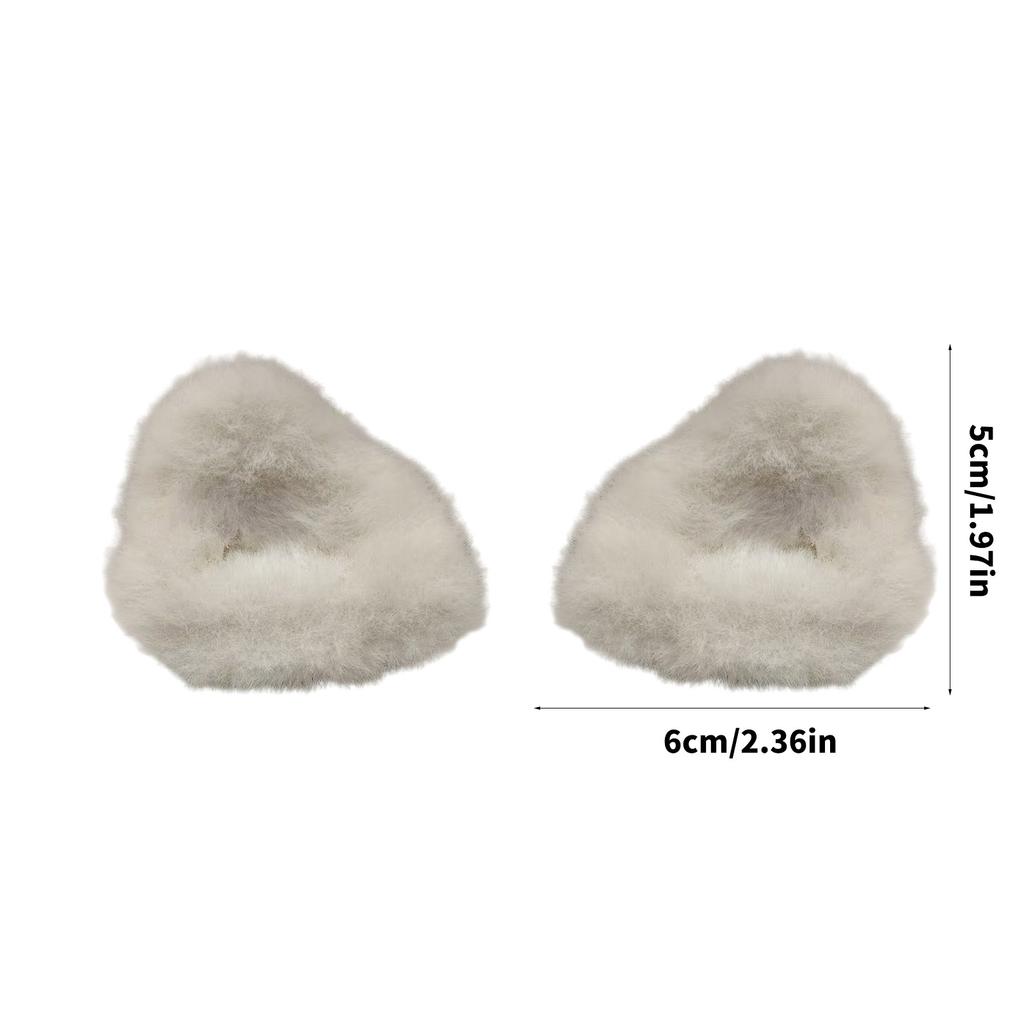 Cute Plush Cats Ear Hair Clips Ornament Plush Cats Ear Hair Clips Elegant Hair Accessories for Women’s Hairstyles