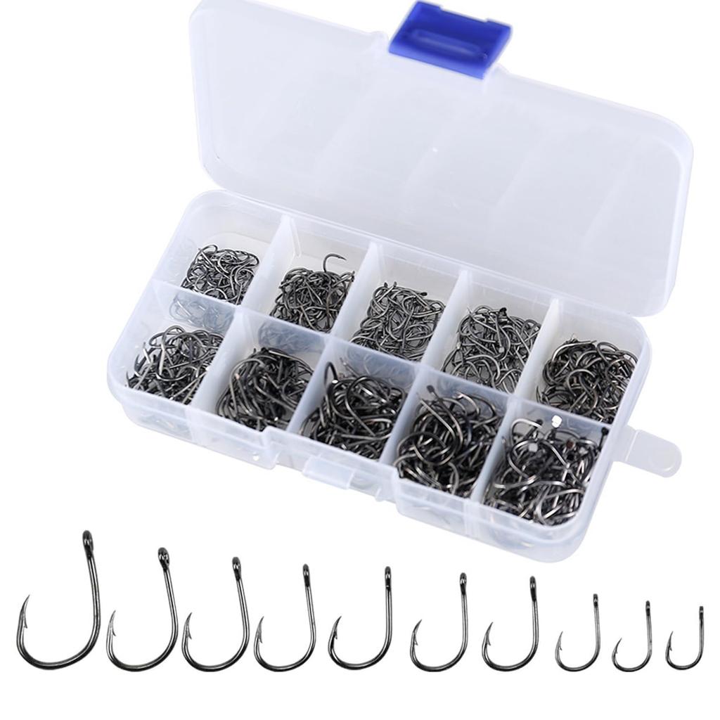 YFFSFDC Fishing Hook Set of 500 with Tube Fishing Hook