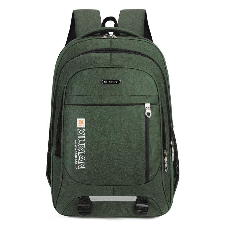 Trendy backpack, schoolbag, male college student, high value, large capacity travel, computer backpack, male model, high sense