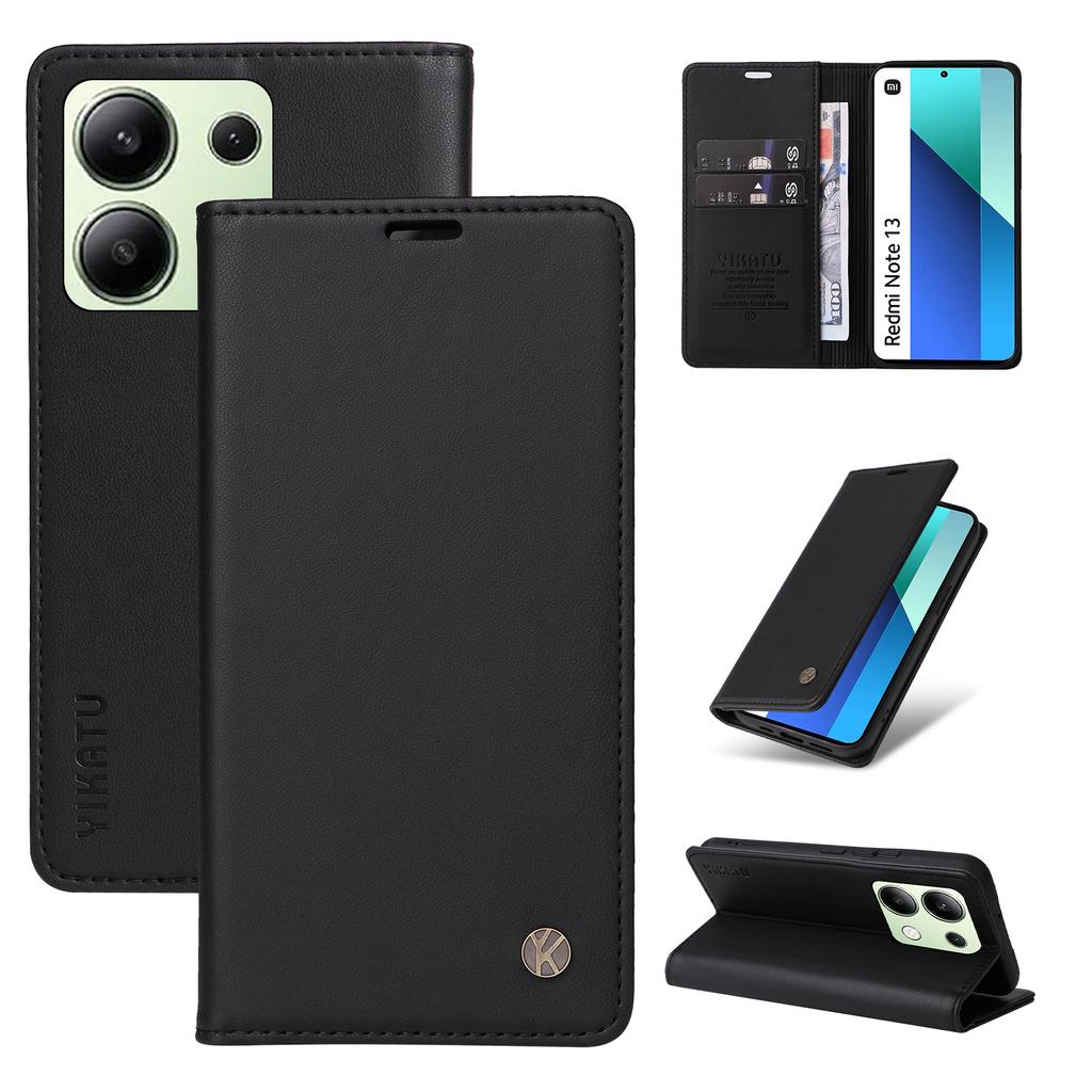 YIKATU YK-001 For Xiaomi Redmi Note 13 4G Case Wallet Phone Cover Magnetic Closing
