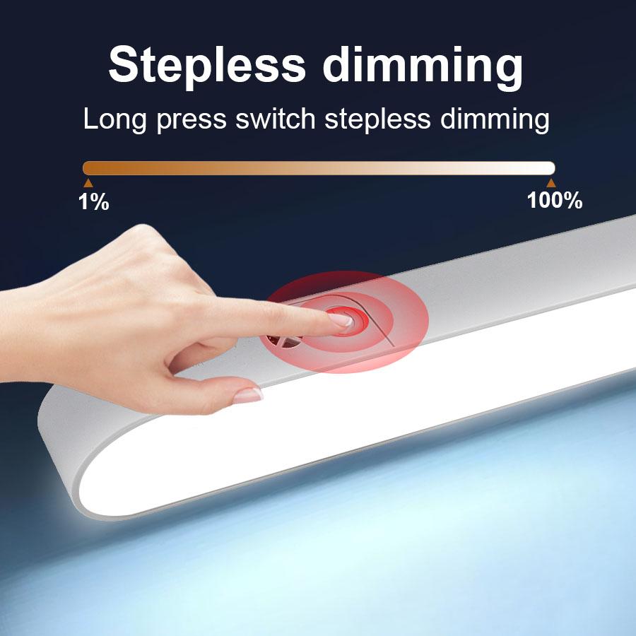 LED Night Light Desk Lamp USB Rechargeable Magnetic Dimming Table Lamp Computer Study Office Reading Stand Light for Bedroom