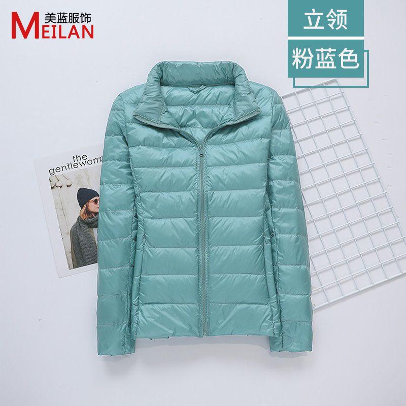 Down jacket women's new short light and thick warm and slim fashion jacket