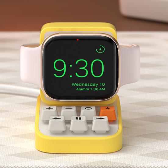 Typewriter Watch Charging Stand for Watch SE/Ultra/1-10 Silicone Watch Charger Wireless Desk Charging Dock Station Holder