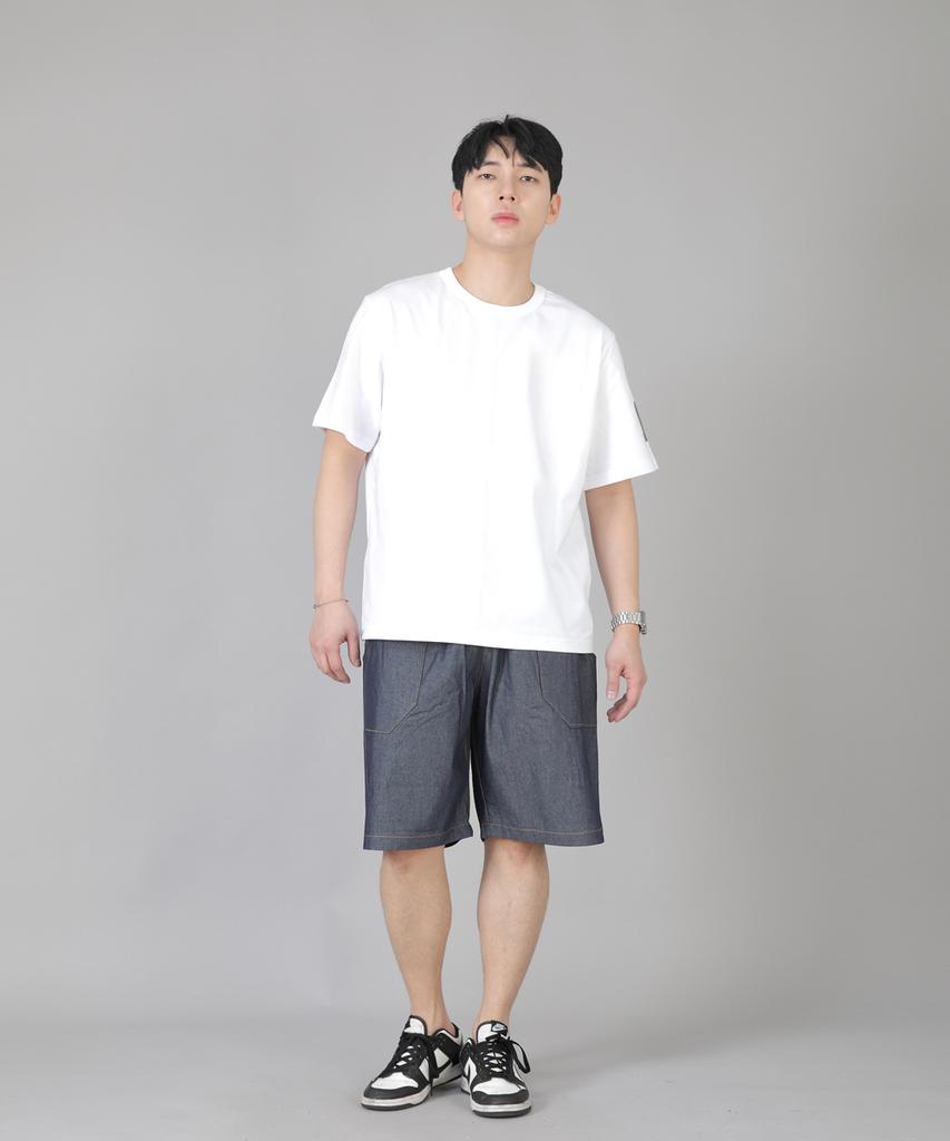 Seinteukeulu Fatigue Shorts Efs-348 Light Indigo Denim