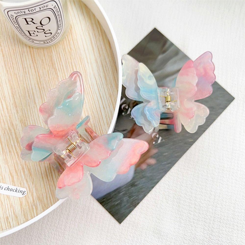 1PC Acetate Butterfly Crab Hair Clips Sweet Princess Hairpin Hair Accessories  Women Girls