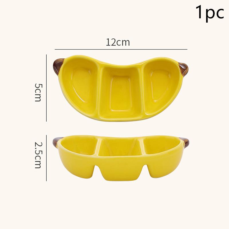 

Креативная фарфоровая тарелка в корейском стиле, милая керамическая бытовая посуда в форме фруктов, блюда для соуса и приправ для барбекю