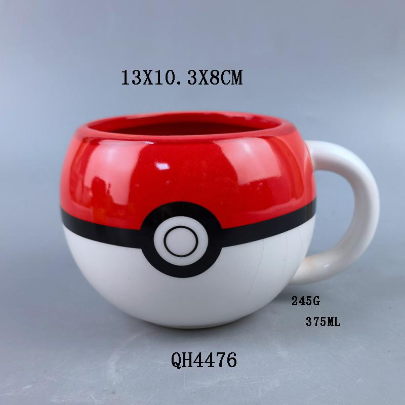 Japanische Anime Keramiktassen, Becher, Kinderwassertassen, Mädchenbecher, Niedliche Pikachu-Tassen, Pokéball-Tassen