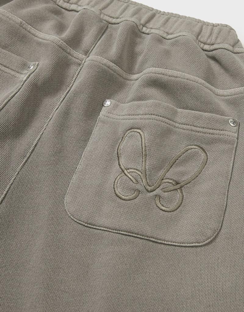 Ememdeobeulyu [Mmw] Frill Belted Pigment Sweat Pants (Beige)