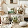 Spring and Summer Daisies Pattern printing pillow cover Short plush Suitable living rooms bedrooms sofas throw cushion cover