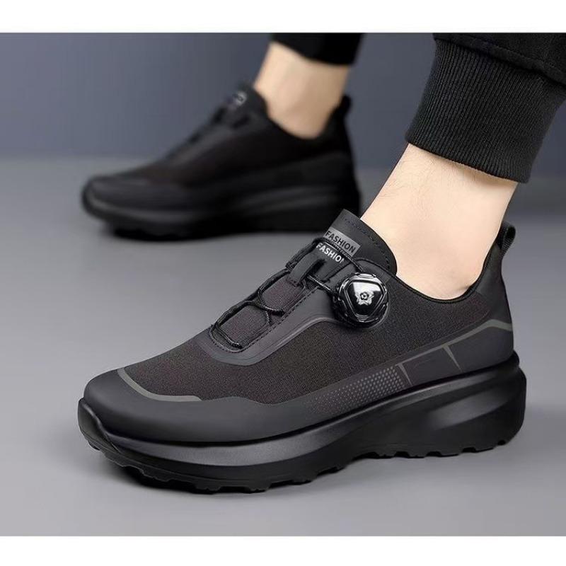 Platform Men's Shoes Rotating Button Sneakers Trendy Fashion Mountaineering Shoes Soft Sole Soft Surface