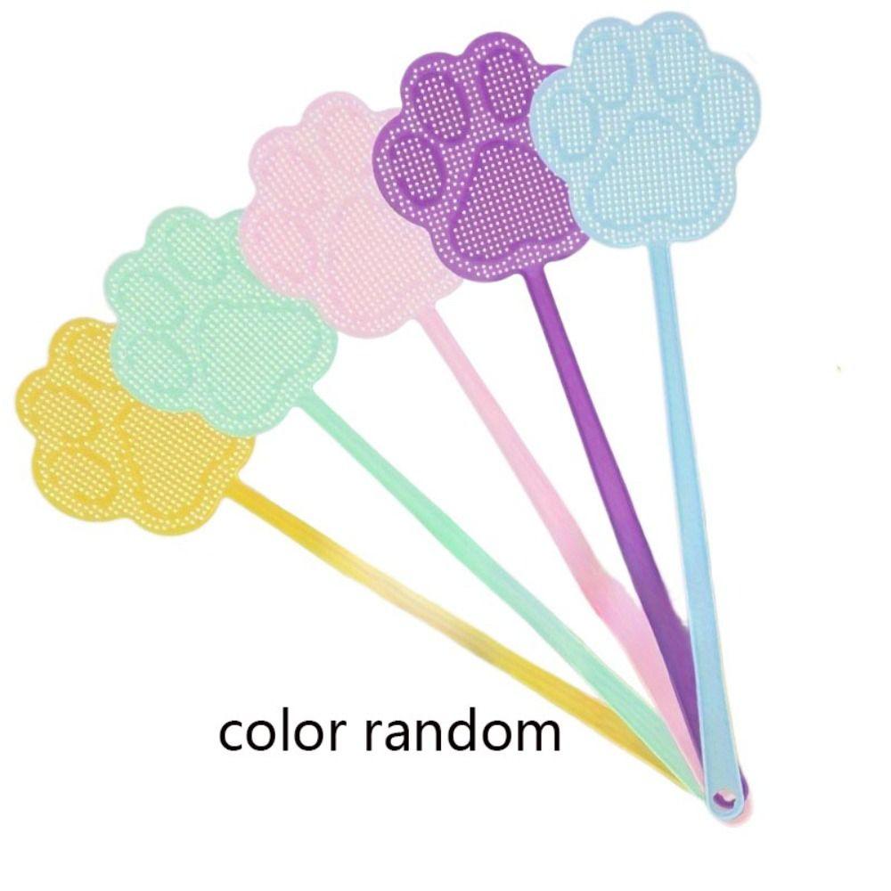 

5pcs Cute Thickened Fly Swatter Cartoon Flies-Racket Fly-Killing Swatter Living Room random