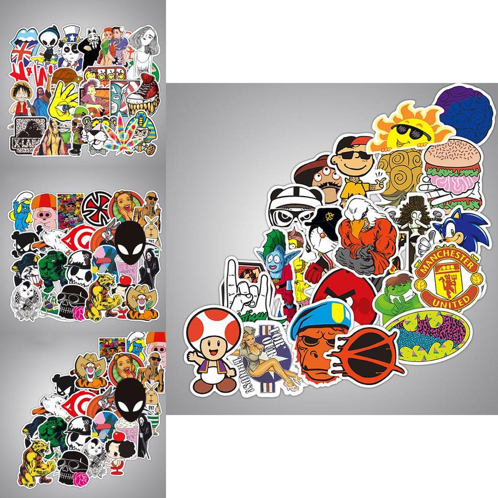 Vibrant 100 Pcs Skateboard Stickers With Waterproof Graffiti For Laptops And Luggage