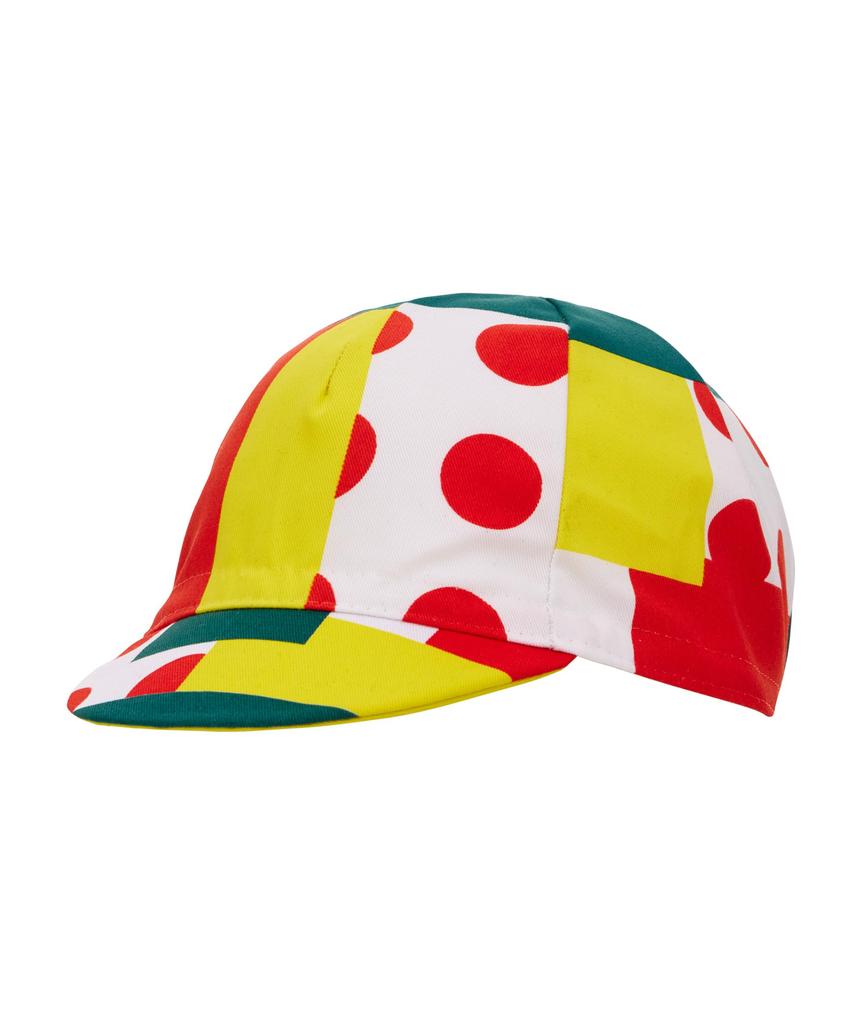 Santini Tour De France Official Cycling Cap MJ460COTCOMBO Yellow, White, Red, Green