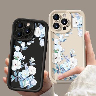 Per iPhone 16 Pro 15 Pro Max 14 13 12 11 XS XR 8 7 Custodia Cover Motivo Floreale TPU Opaco Antiurto Silicone Morbido Guscio per Telefono