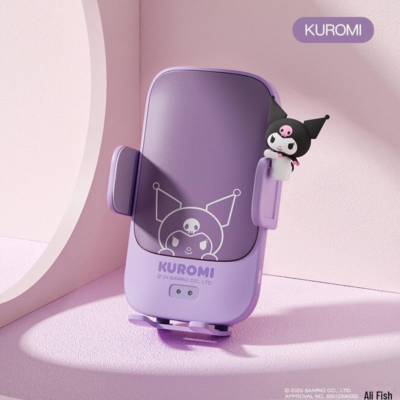 Sanrio 2025 Car Phone Holder with Wireless Charging and Navigation Support
