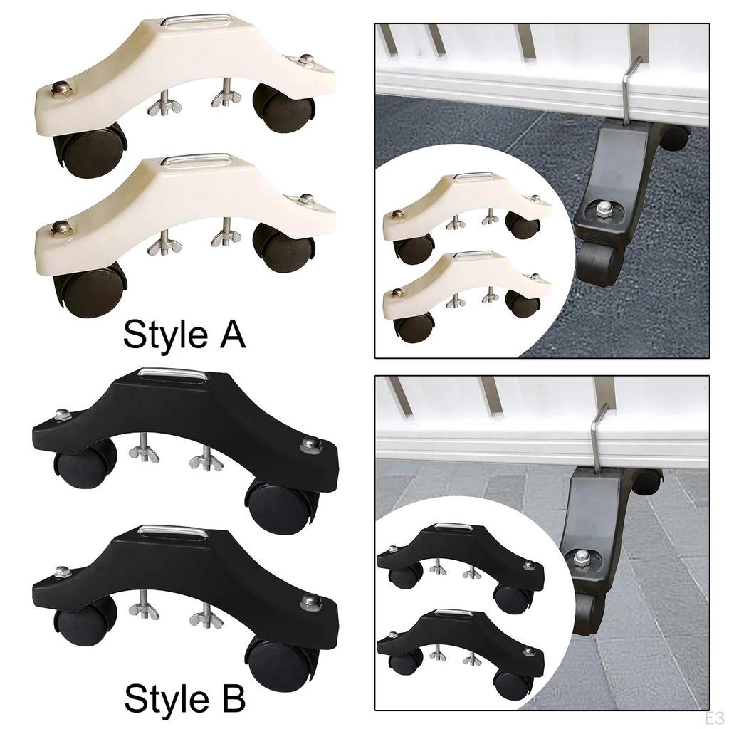 2 Delar Elektrisk Värmare Bas med Hjul för Enkel Rörlighet 9 tum Längd