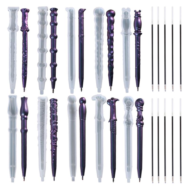 

Ballpoint Pen Silicone Molds Cylinder Shaped Epoxy Casting Molds for DIY Pen Candle with Ballpoint Refill for Teacher 1
