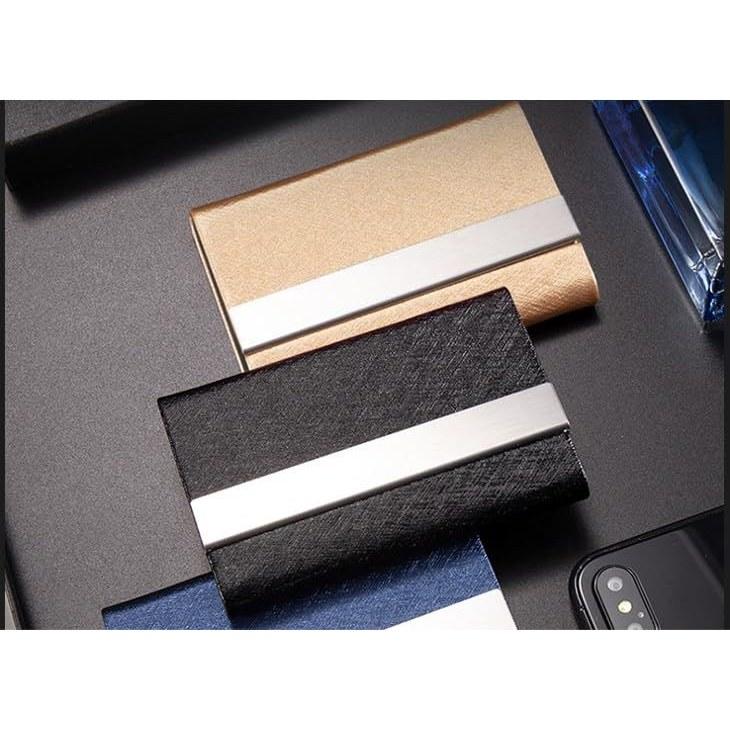 Premium Business Card Holder Stainless Steel Black