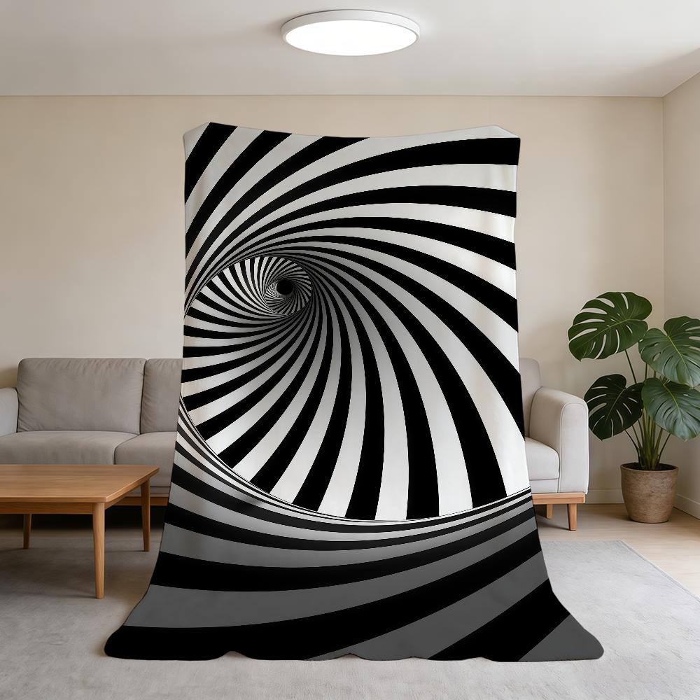 Dimensional Blanket Black Super Hole Warm Comfortable Plush Three Throw Blanket Child Home Sofa Bedroom Gift