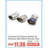Universal Car Exhaust Muffler Tip Stainless Steel Elbow /Straight Pipe Modified Car Tail Throat Liner Pipe 
