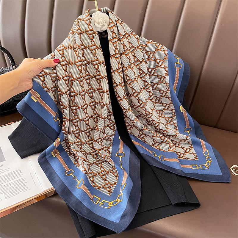 90 * 90cm New Square Scarf Multi Functional Decorative Fashion Scarf Dual Purpose Shawl Wear Sunscreen Winter Warmth