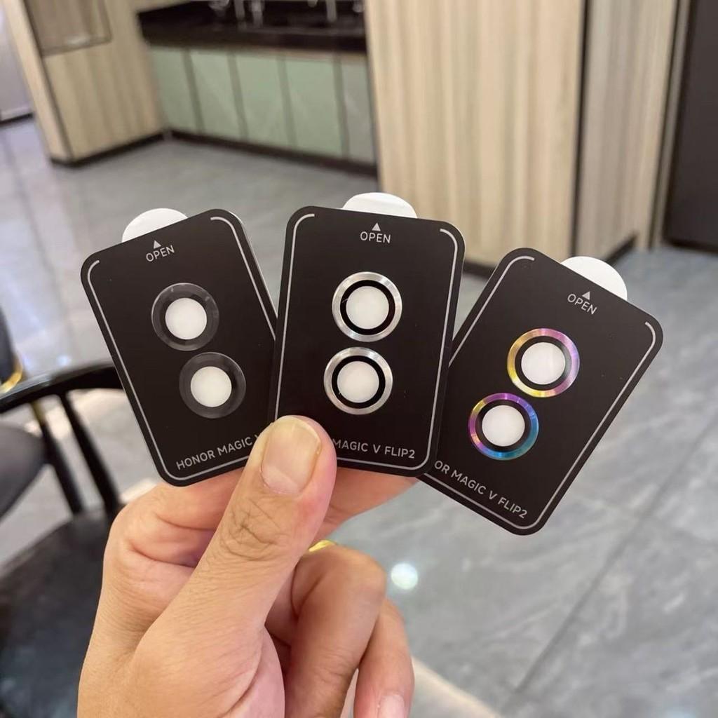 For Honor Magic V Flip 2 Metal Ring Tempered Glass Camera Lens Protector For Honor 400 Pro Lite Positioning Protective Lens Film