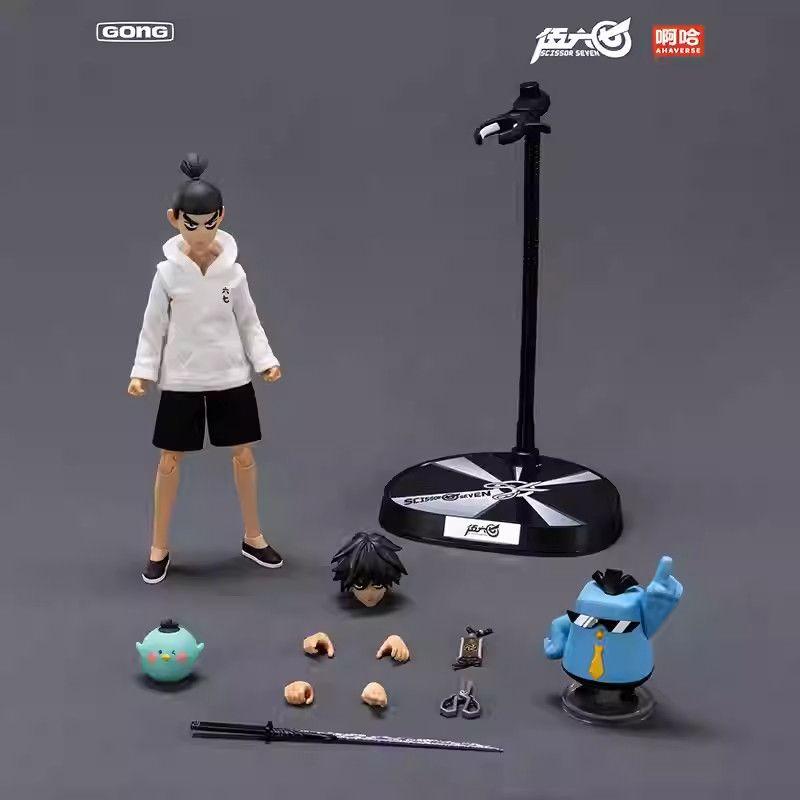

Gong Scissor Seven Action Figure Original Collectible Model Movable Joint Cloth Gown Set Desktop Decoration Toy Display Gift