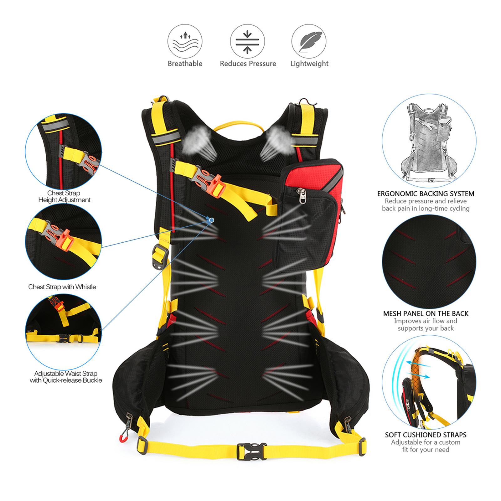 

Aeike 20L / 30L Водонепроницаемый велосипедный рюкзак для велосипеда Сумка для спорта на открытом воздухе Езда Путешествия 30L красный