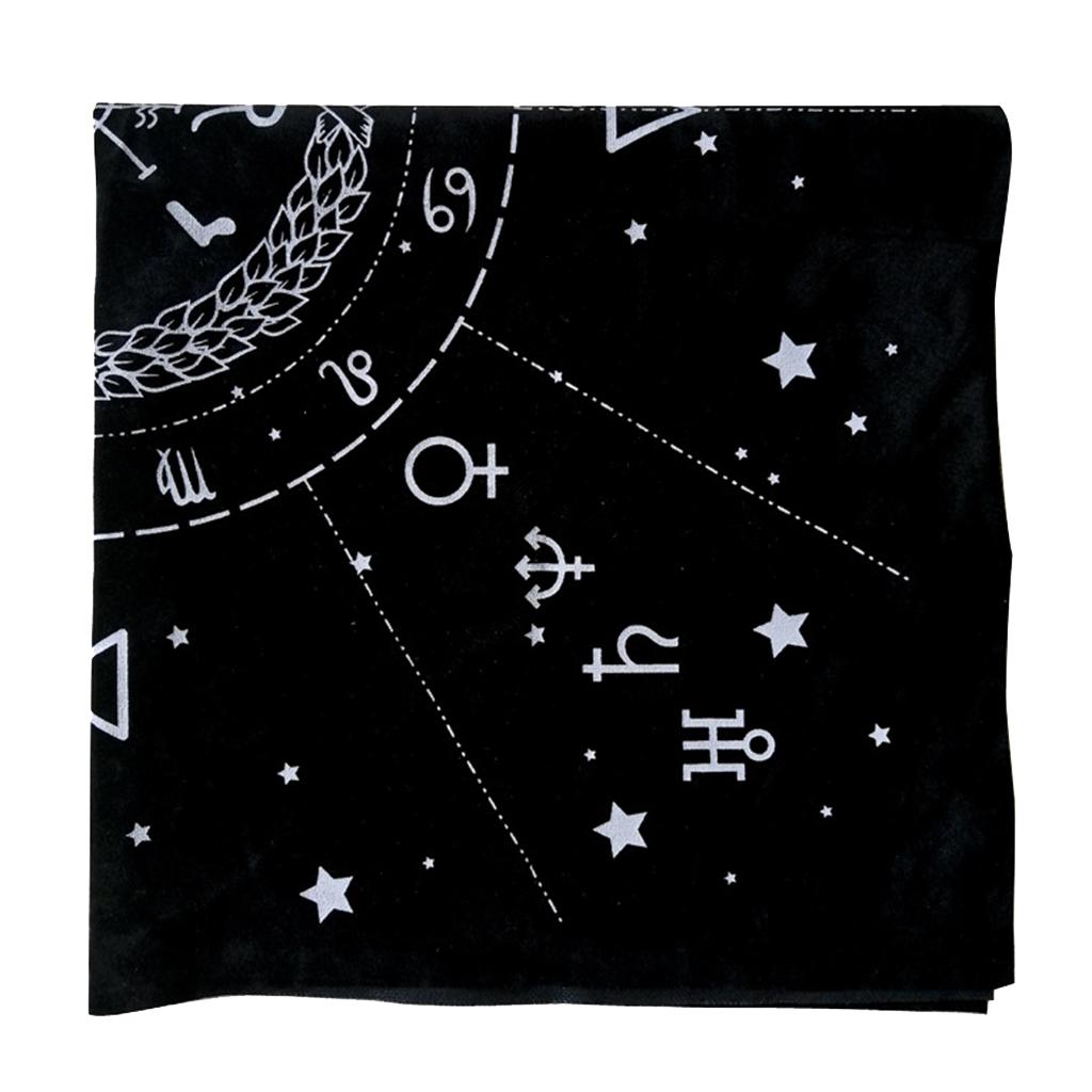 12 Constellations Astrologie Tarot Carte De Divination Nappe pour Passionn/és De Tarot Conseillers Psychologiques Magiciens M/énages Quotidiens Funsquare Nappe Tarot Divinatoire