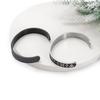 Viking Style Open Cuff Titanium Steel Bracelet Men's Bold Triquetra Knot Wristband