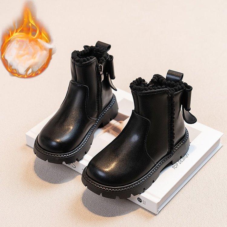 

Классические ботинки Martin для девочек, зимние детские британские ботинки Martin, ботинки принцессы для маленьких девочек, флисовые ботинки 27 коричневый