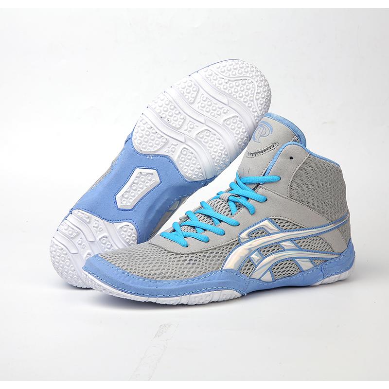 Women's Breathable Wrestling Shoes High-top Men's Boxing Shoes Free Sparring Sneakers Gym Fitness Training Shoes