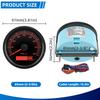 85mm Tachometer  Auto Marine RPM Meter Gauge 8000RPM REV Counter LCD Hourmeter with Red Backlights 12V 24V