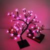 18-Inch LED Cherry Blossom Bonsai Tree Lamp with 28 Pink LEDs | Adjustable Silicone Branches | Corded Electric Night Light for Room, Home & Gift Décor