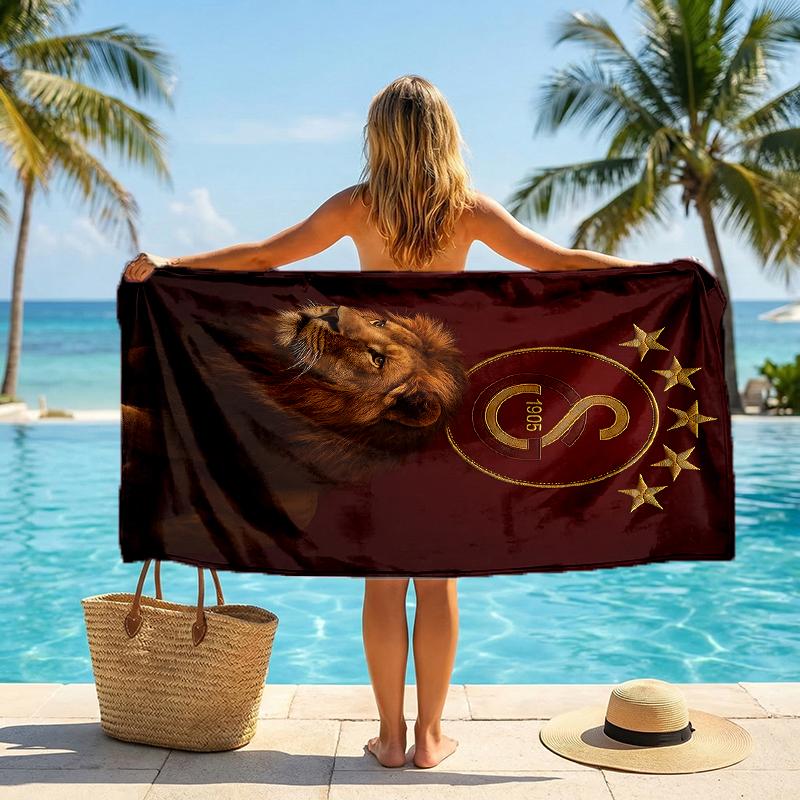Galatasaray Fashion Beach Towel: Ideal for Summer Adventures Soft, absorbent and quick drying suitable for swimming and bathing
