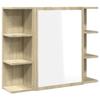 VidaXL Bathroom Mirror Cabinet Sonoma Oak 80x20.5x64 Cm Chipboard, Wall-Mounted Bathroom Cabinet, Wall Storage of 849603