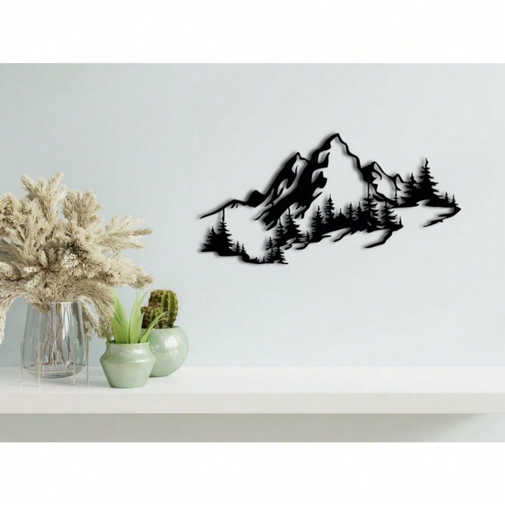 Moderne minimalistische Metall-Berg-Wandkunst, rotierende hängende Skulptur für die Heimdekoration