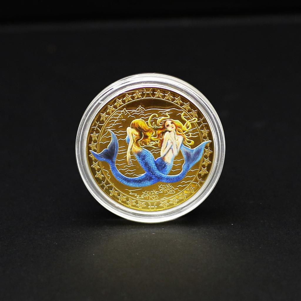 12 Signs Commemorative Medals Gold-Tone 12 Signs Collectible Wishing Commemorative