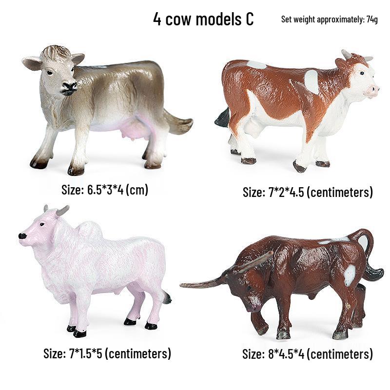 Realistic Bull Yak Model Heart Simulation Toy - Children's Cognitive Desktop Ornament