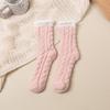 Female Autumn and Winter Plus Velvet and Thick Coral Velvet Floor Cotton Socks