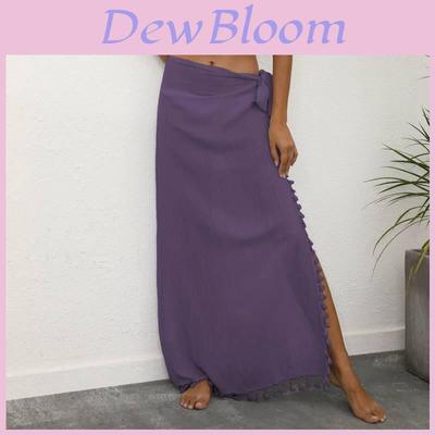 Streetwear Strap Design Beach Skirt With Tassel Decoration For Women Summer Fashion In Polyester Fabric