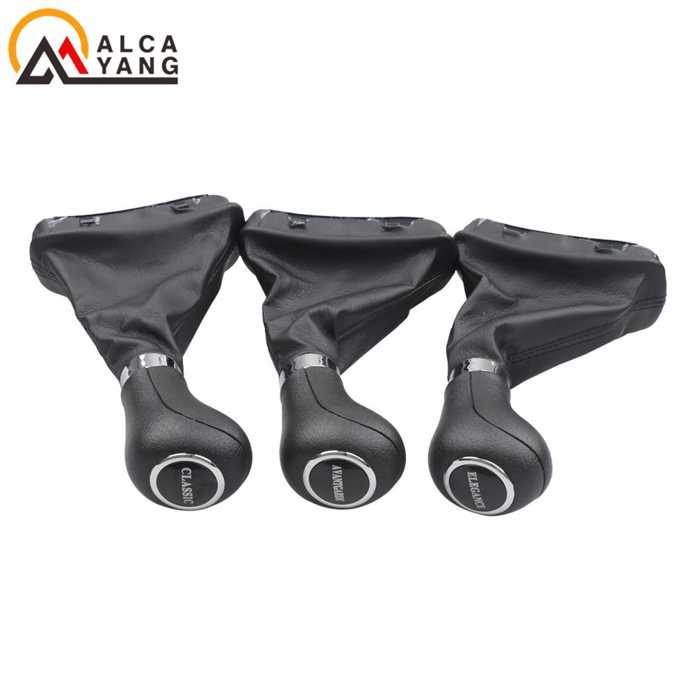 New Car Accsesories AT Gear Shift Knob With PU Leather Boot For Mercedes Benz C Class W203 W209 Leather Shifter Handball