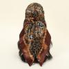 90*90cm Satin Silk Square Scarf Woman Fashion Kerchief Neck Head/Hair Scarves Bandana Handkerchief Leopard Print Chain Headscarf