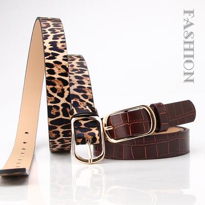 2025 Vintage Schlange Leopard Print Gürtel für Frauen Schwarz Mode Taille Leder Gürtel für Dame Weibliche Bund Gürtel